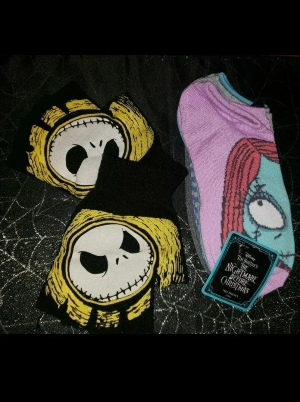 The Nightmare Before Christmas Socks & Gloves Lot